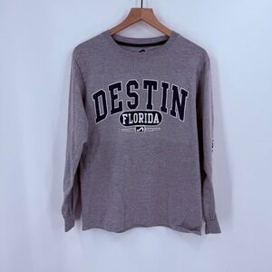 Surf Style Mens‎ Destin Florida Long Sleeve T-Shirt Gray Size M